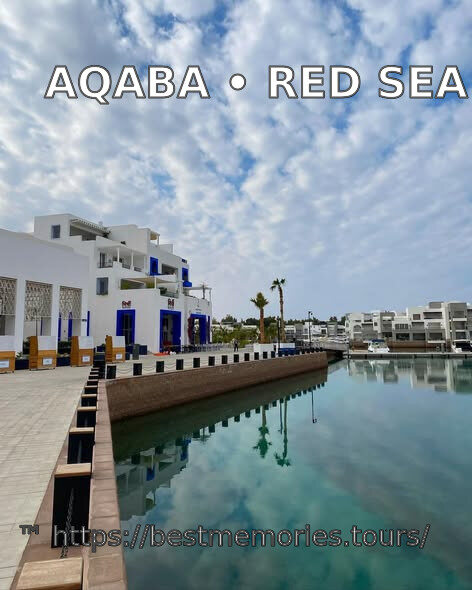 Ayla Marina promenade and waterfront walkway in Aqaba, Jordan