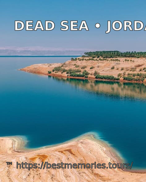 Aerial view of Dead Sea salt beaches and mineral terraces in Jordan