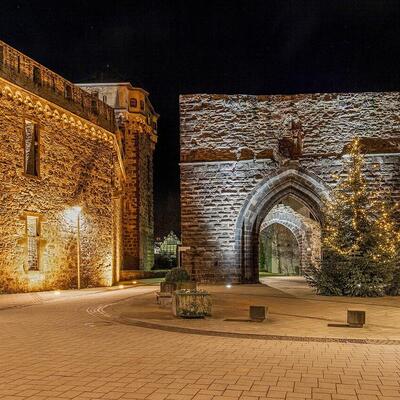 Arched halls inside Ajloun Castle, Jordan (photo 3)
