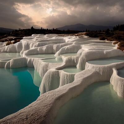 Thermal waterfall at Ma'in Hot Springs, Jordan (photo 3)