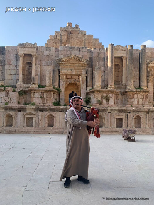 Roman temple ruins in Jerash, Jordan