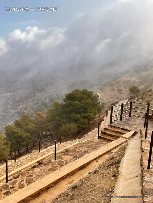 Mountain valley landscape near Madaba and Mount Nebo, Jordan