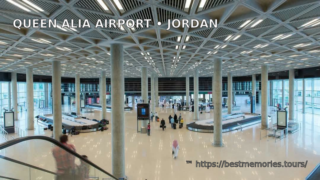 Arrivals terminal and baggage hall at Queen Alia International Airport, Amman, Jordan